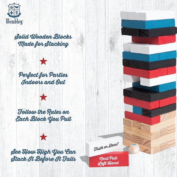 Wembley Games Nwt Wembley Brand Wood Block Stacking Game Poshmark